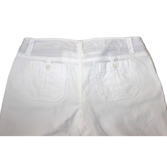 ROXY Retro Y2K Low Rise Flare Pants, Cotton Canvas Bell Bottoms in Crisp White - Picture 4 of 9
